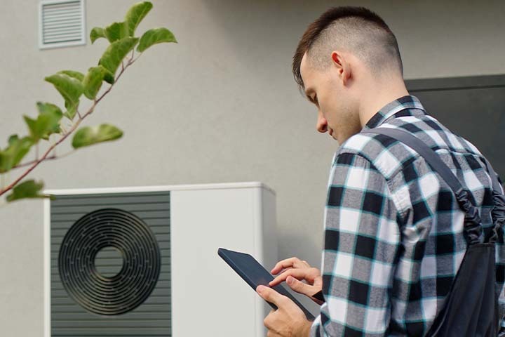 UK home energy bill comparison with heat pump showing running costs, savings, and efficiency levels.